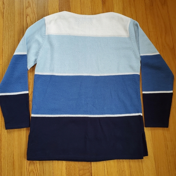 Vintage Sweater Blue White - Picture 2 of 8